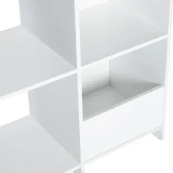 Meuble de rangement blanc pour jouets avec étagère bibliothèque