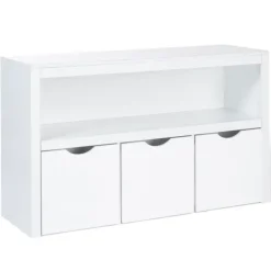 Meuble de rangement pour enfant 3 tiroirs bois blanc