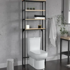 Meuble de toilettes industriel avec étagères