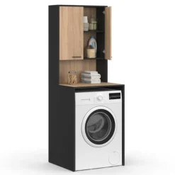 Meuble dessus de machine à laver avec placard