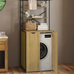 Meuble dessus machine à laver fermé design industriel