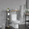 Meuble dessus WC industriel bois et métal