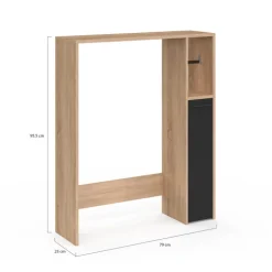 Meuble dessus wc placard hêtre noir