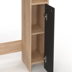 Meuble dessus wc placard hêtre noir