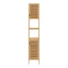 Meuble salle de bain colonne bambou 2 portes