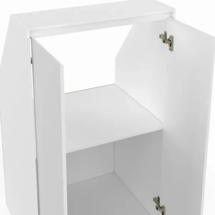 Meuble sous pente blanc avec rangement