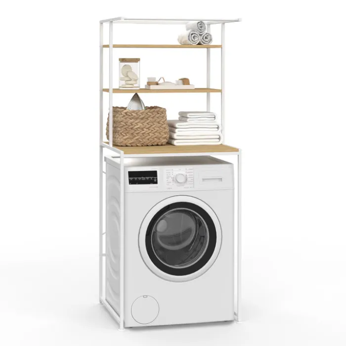 Meuble étagère blanc machine à laver