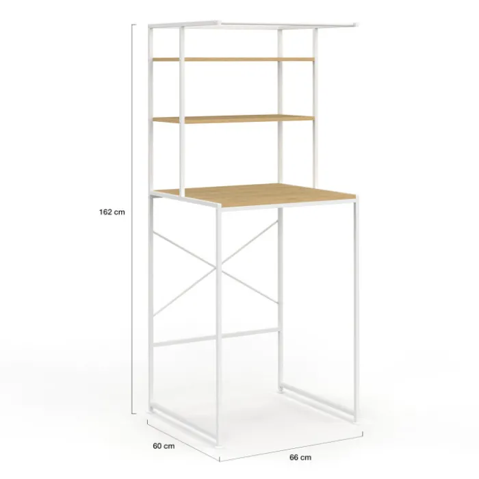 Meuble étagère blanc machine à laver