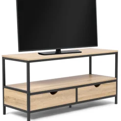 Meuble télé bois métal avec tiroirs