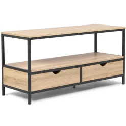 Meuble télé bois métal avec tiroirs