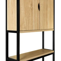 Meuble toilette industriel bois et métal