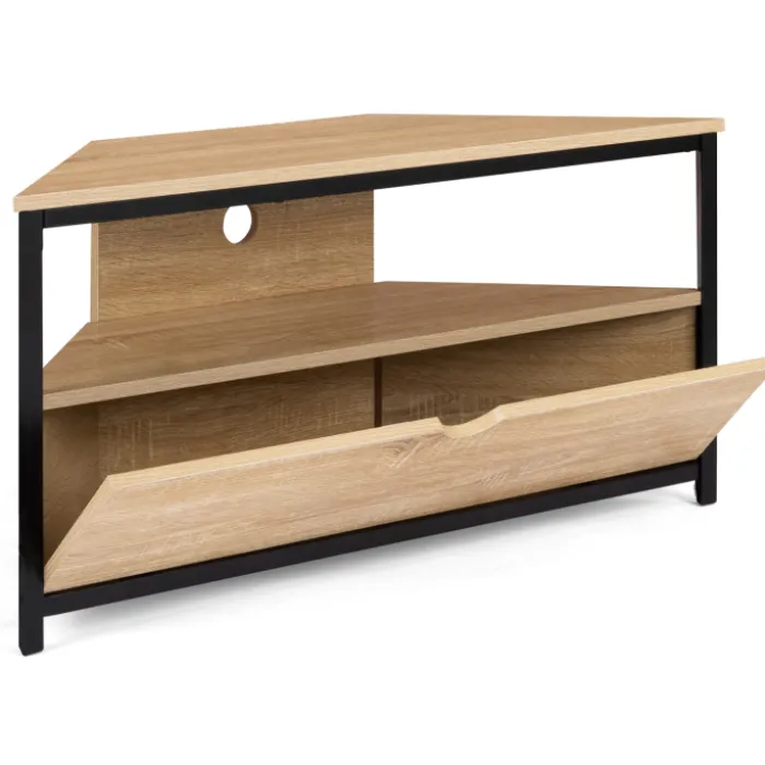 Meuble TV d'angle industriel