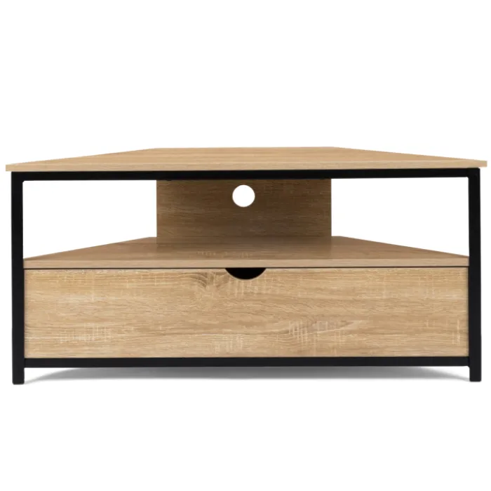 Meuble TV d'angle industriel