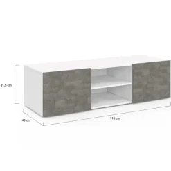 Meuble TV effet béton
