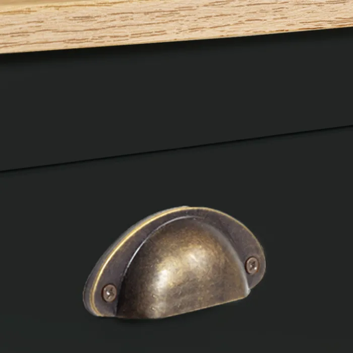 Meuble TV noir 113 cm 2 placards