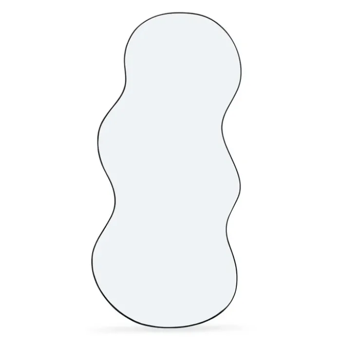 Miroir organique contour noir 45 x 100 cm