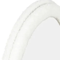Miroir vague en tissu bouclette crème 150 x 50 cm