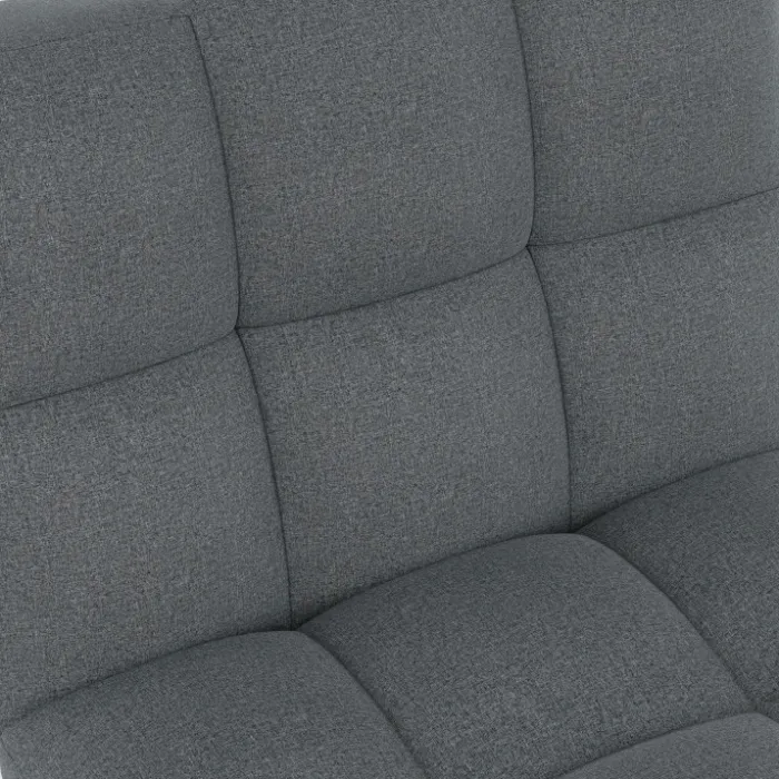 Méridienne clic clac tissu gris anthracite capitonnée 80 x 180 cm