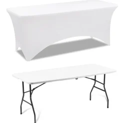 Nappe rectangulaire extensible blanche