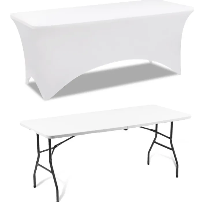 Nappe rectangulaire extensible blanche