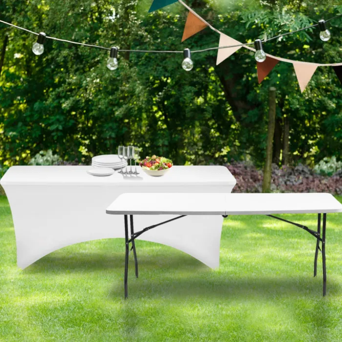 Nappe rectangulaire extensible blanche