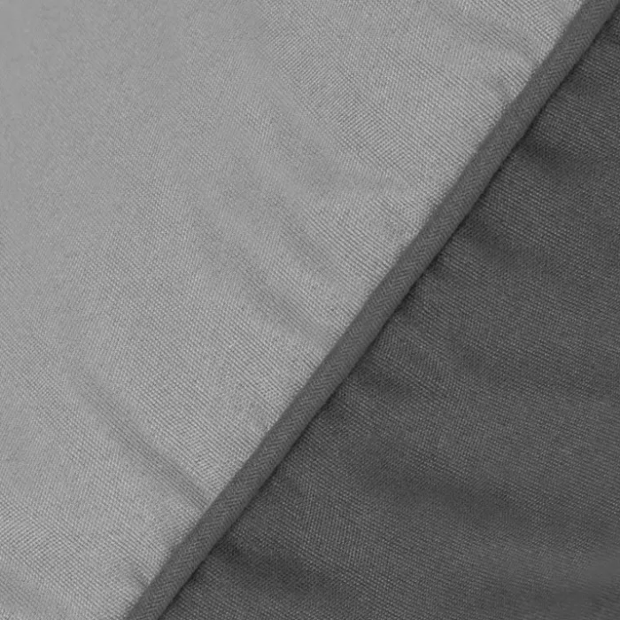 Pack couette oreiller 220x240 cm bicolore gris clair et foncé