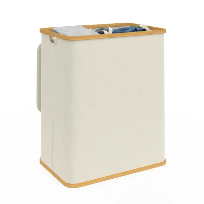 Panier à linge 140L avec 2 bacs amovibles