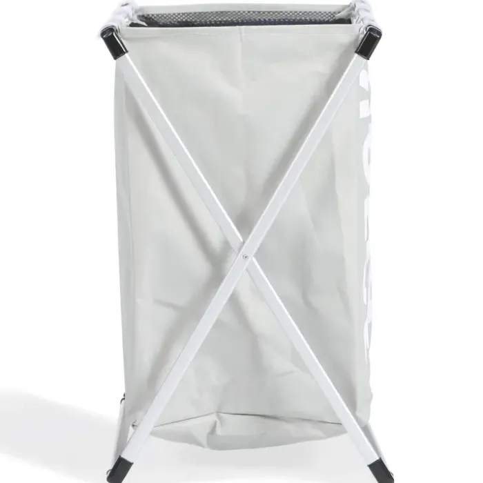 Panier à linge pliable gris 3 compartiments