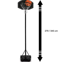 Panier de basket intérieur/extérieur sur pied hauteur réglable 240 à 305 cm