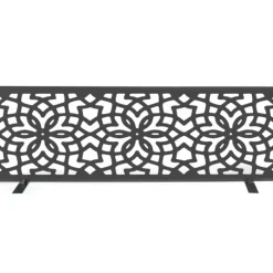 Panneau décoratif extérieur motif azulejo gris 150x50cm
