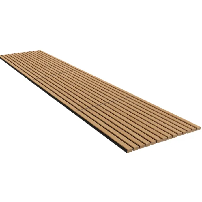 Panneaux acoustiques en tasseaux de bois chêne clair et noir de 240 x 60 CM