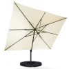Parasol déporté inclinable 3x4 m rotatif 360 blanc écru