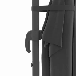 Parasol déporté inclinable 3x4 m rotatif 360 gris avec LED