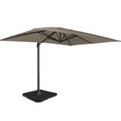 Parasol déporté rotatif 3x4 m taupe 