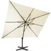 Parasol déporté 3x4 m écru
