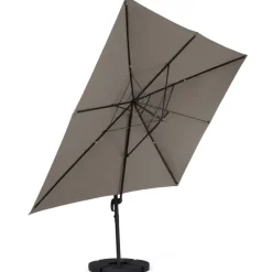 Parasol déporté 3x4 m rotatif 360 coloris taupe