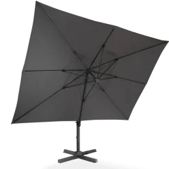 Parasol rectangulaire déporté 3x4 m gris