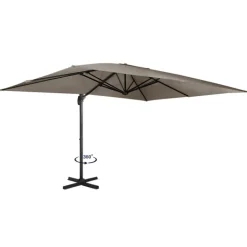 Parasol rectangulaire déporté 3x4m taupe
