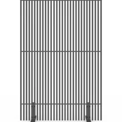 Paravent extérieur ajouré claustra décoratif 120 x 180 cm persiennes verticales métal gris anthracite