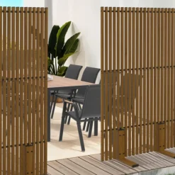 Paravent extérieur ajouré claustra décoratif extérieur 80 x 150 cm effet bois