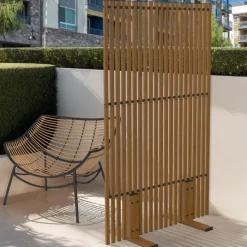 Paravent extérieur ajouré claustra décoratif extérieur 80 x 150 cm effet bois