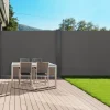 Paravent rétractable double gris anthracite