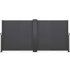 Paravent rétractable double gris anthracite