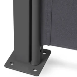 Paravent rétractable double gris anthracite