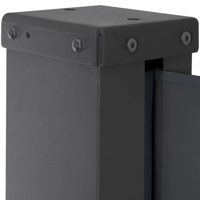Paravent rétractable extérieur 180 x 500 cm gris anthracite