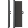 Paravent rétractable 5x2m gris anthracite