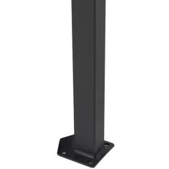 Paravent rétractable 5x2m gris anthracite