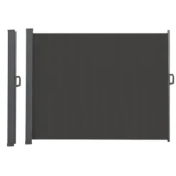 Paravent rétractable 5x2m gris anthracite