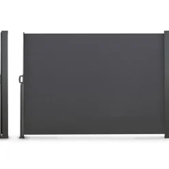 Paravent rétractable 3x1,8m gris pour l’extérieur