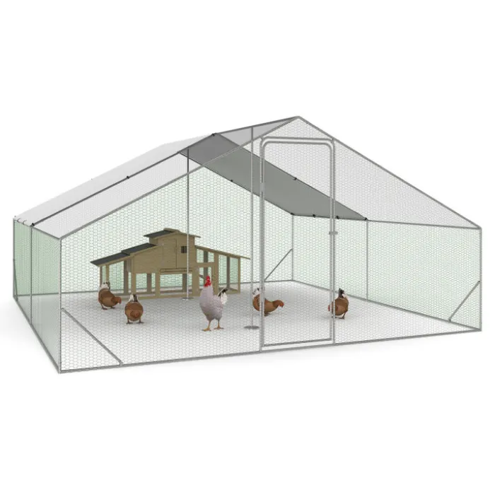 Parc à poules grillagé 16 m²